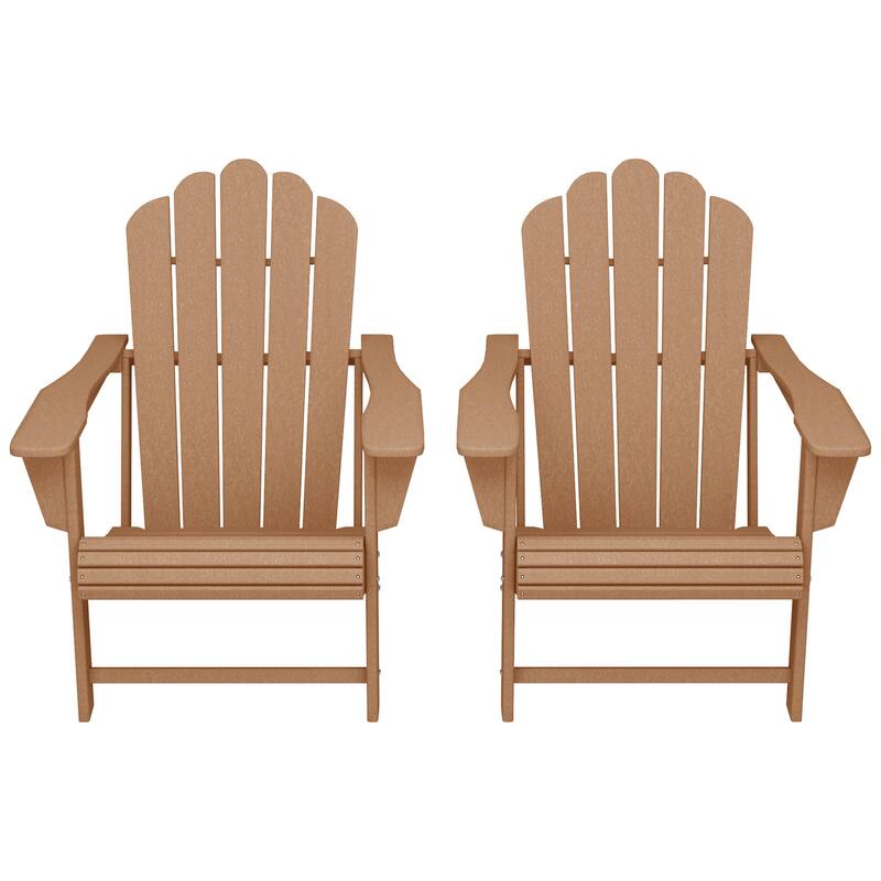 Aderson Outdoor Poly Adirondack Chair (Set of 2) - Teak