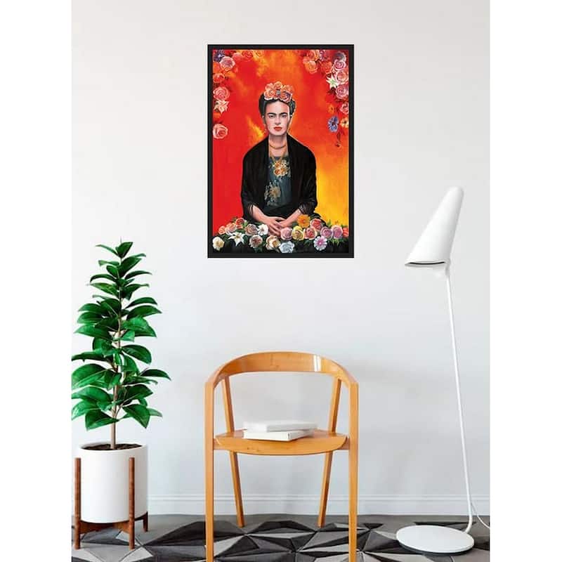 Frida Kahlo by Magrini Framed Poster - 24 x 36 Inch