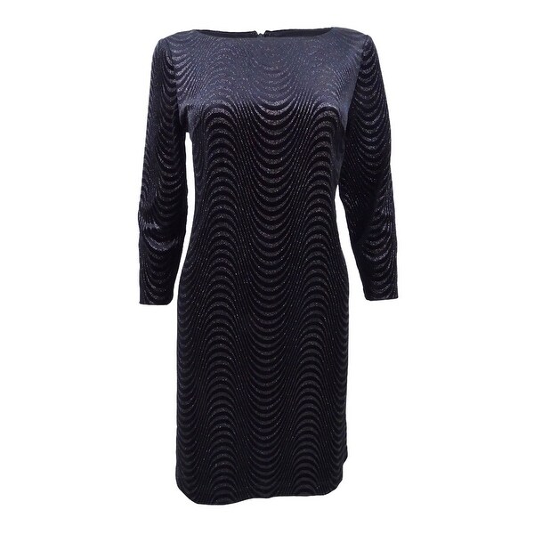 black glitter shift dress