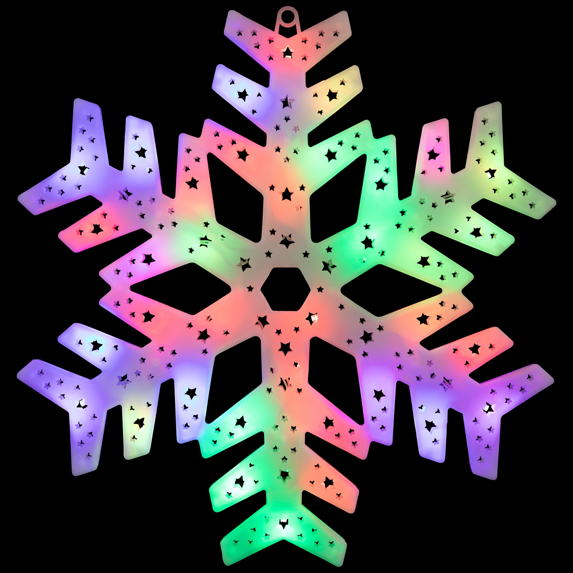 LED Color Changing Christmas Snowflake Window Decoration - 15"
