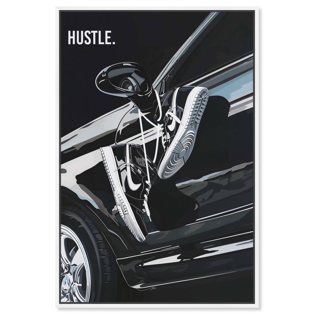 Sneaker Lace Car Canvas by Art Remedy