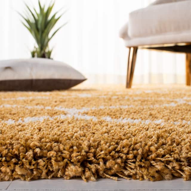 SAFAVIEH Hudson Shag Ogee Trellis 2-inch Thick Area Rug