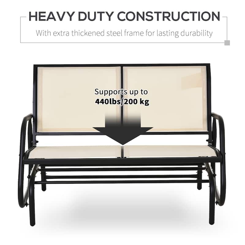 2-Person Outdoor Glider Bench