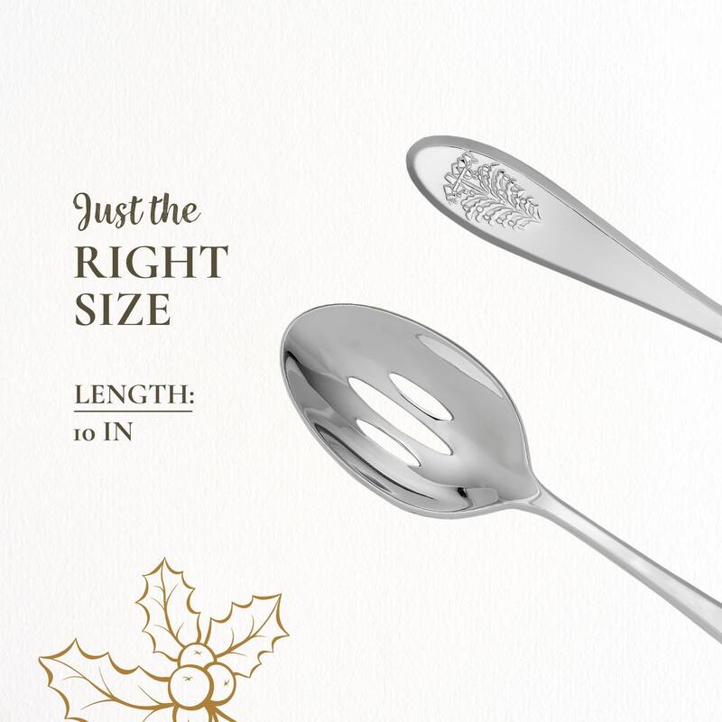 Spode Christmas Tree Slotted Spoon - 10" L