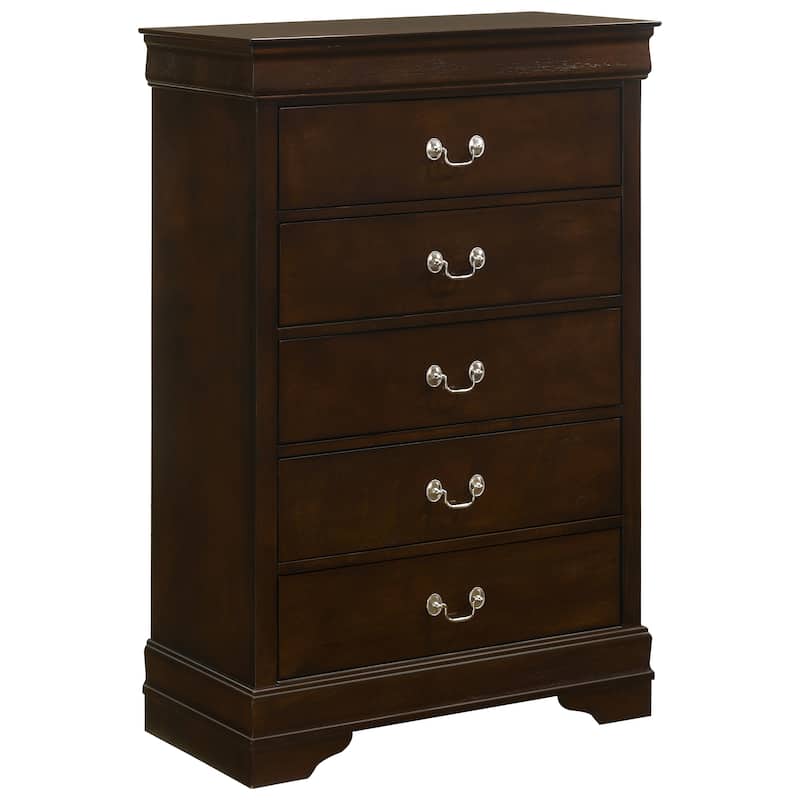 Louis Philippe Panel Bedroom Set Cappuccino