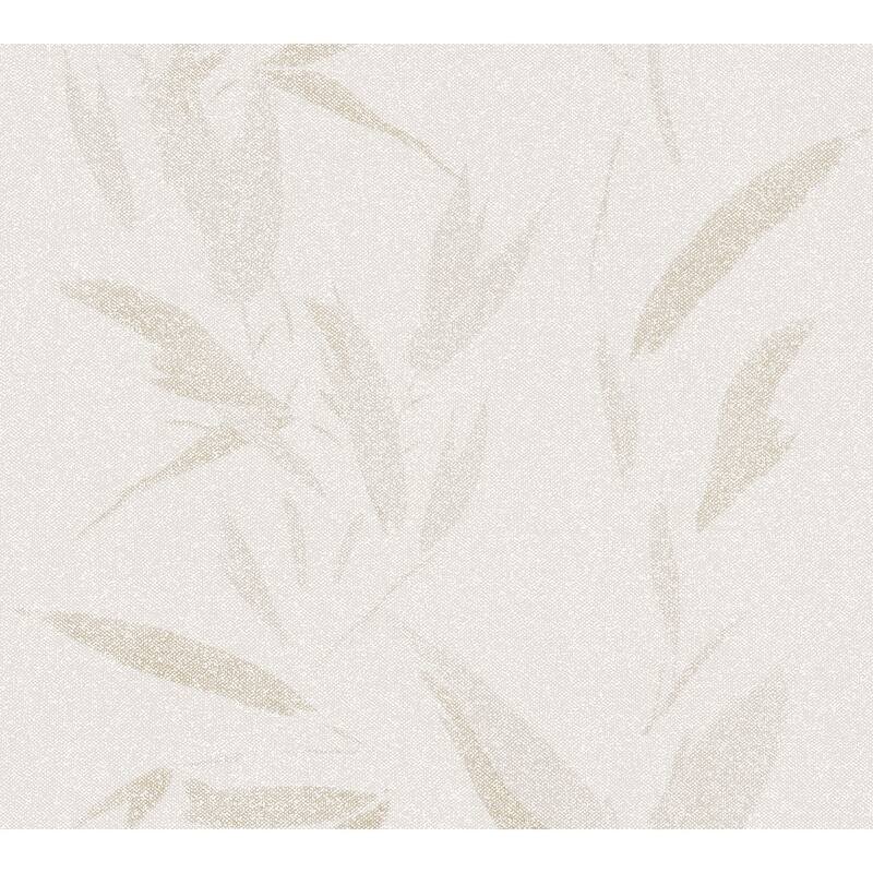 Advantage Kaiya Cream Leaves Wallpaper - 20.9in x 396in x 0.025in - 20.9in x 396in x 0.025in