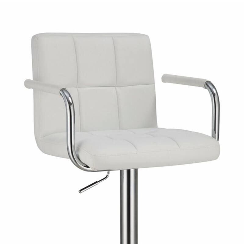Swiveling Bar Stool, White - 37 H x 20.75 W x 19 L Inches