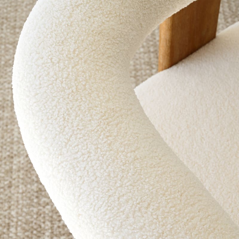 Boucle Upholstered Loveseat