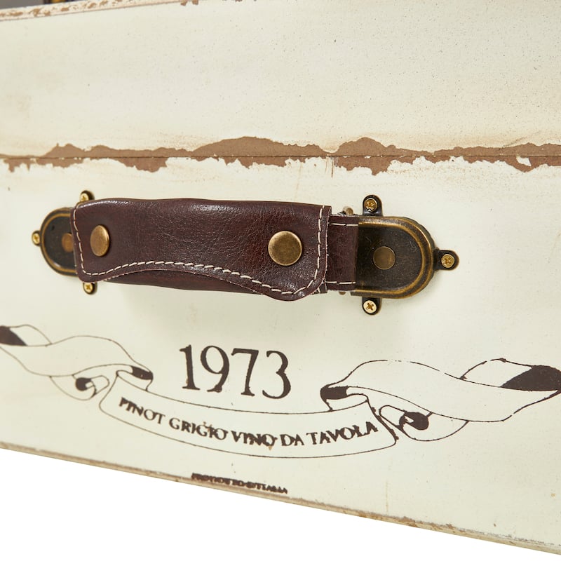 Multi Colored Wooden Nesting Decorative Trunk with Vintage Accents and Studs (Set of 3)