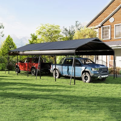 Campcraft 13 x 26.5 ft carport,0.25mm thick,with protective film to prevent scratching,2 pairs of adhesive gloves,3 hooks
