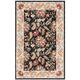 SAFAVIEH Handmade Chelsea Ashlyn French Country Floral Wool Rug - 3' Square - Black