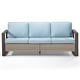 preview thumbnail 26 of 29, Cozywor Wicker Outdoor Patio Sofa Steel Frame with Beige Cushions