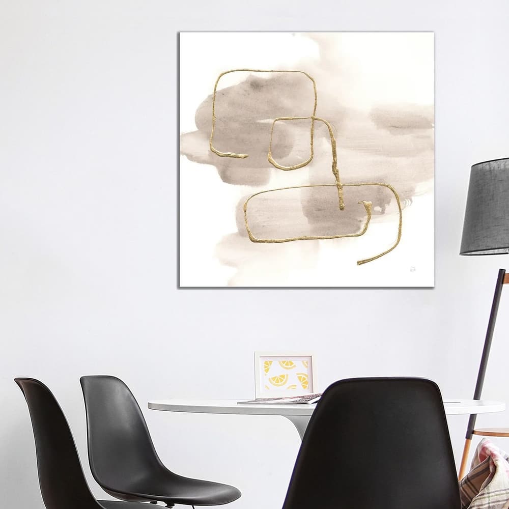 iCanvas "Warm Gray Gold I" by Chris Paschke Canvas Print