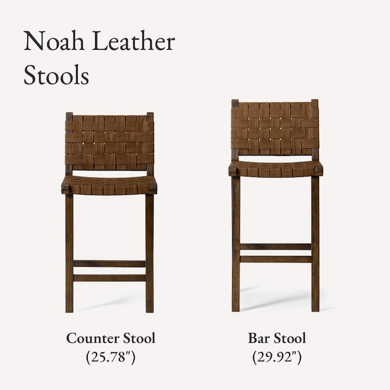Maven Lane Noah Kitchen Dining Stool with Vegan Leather