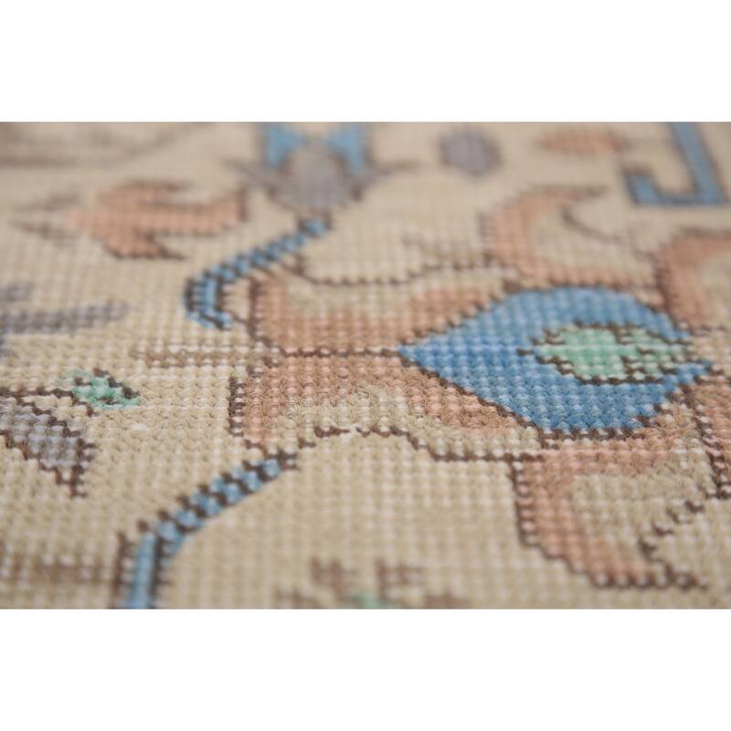 Geometric Tabriz Persian Area Rug Handmade Traditional Wool Carpet - 7'10"x 11'1"