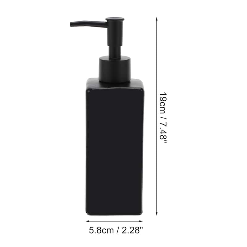 Square Elegant Soap Pump Dispenser for Laundry Rooms Hotels 350ml 1 Pcs