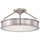 preview thumbnail 1 of 6, Harbour Point Brushed Nickel 3 Light Semi Flush Mount By Minka Lavery