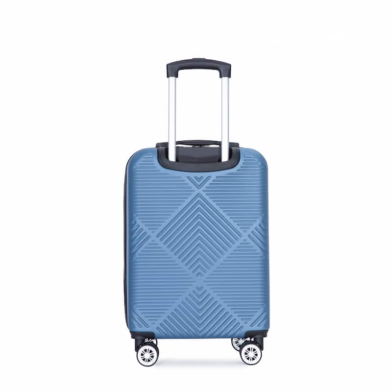 4-Piece, Luggage Sets, Lightweight Luggage with 360° Airplane Wheels and Adjustable Handle, for Boarding Travel, Blue