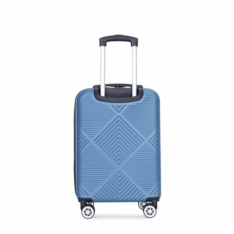 Carry On Luggage Set 4 Piece, High Quality ABS Lightweight Suitcase with Adjustable Pull Rod and Aircraft Wheel, for Women Men