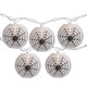 preview thumbnail 1 of 2, 10ct Black Spider Web Paper Lantern Halloween Lights 8.5ft White Wire