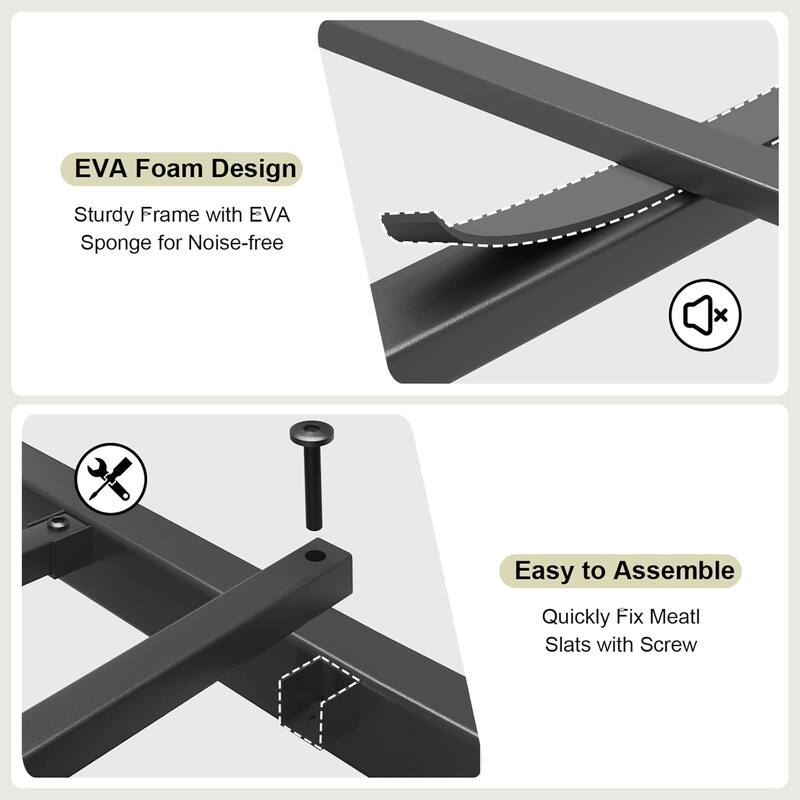 Full Size Bed Frame with LED Light and Storage Drawers, PU Upholstered Bed Frame with Adjustable Headboard, Charging Station