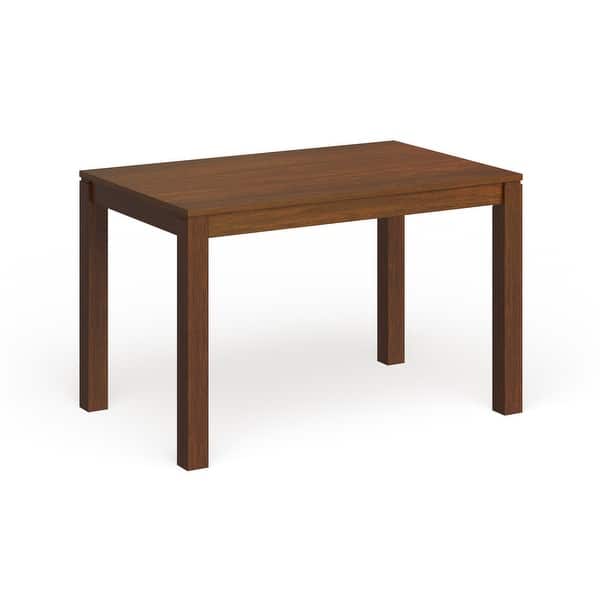 Mod Made Block Walnut Finish Solid Wood Dining Table - Bed Bath ...