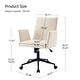 preview thumbnail 17 of 29, Upholstered Fabric Swivel Task Chair, Office Chair with Wheels