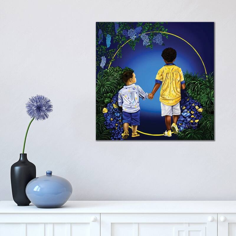 iCanvas "Journey With My Brother" by Poetically Illustrated Canvas Print - 18x18x1.5
