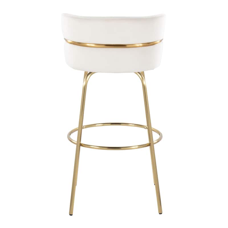 Silver Orchid Lena 30" Fixed-Height Bar Stool (Set of 2)