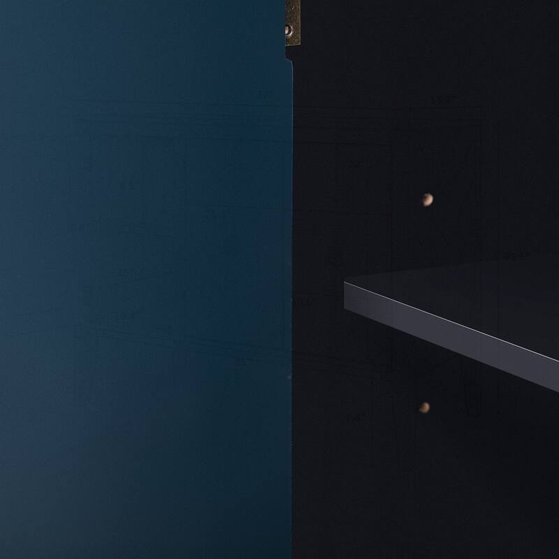 Stylish Curved Storage Cabinet with Adjustable Shelves