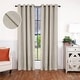 preview thumbnail 96 of 168, Superior Linen Washable Room Darkening Curtains, Set of 2 Panels 52" x 84" - Ivory