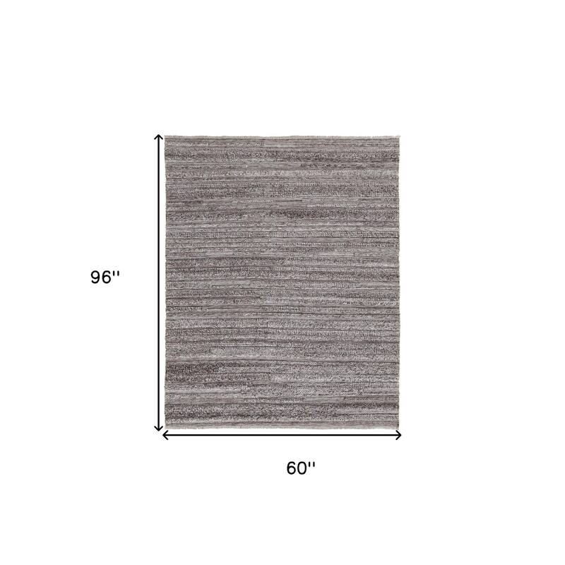 Zume Traditional Stain Resistant Woven Soft Durable Area Rug By HomeRoots - 5' x 8'