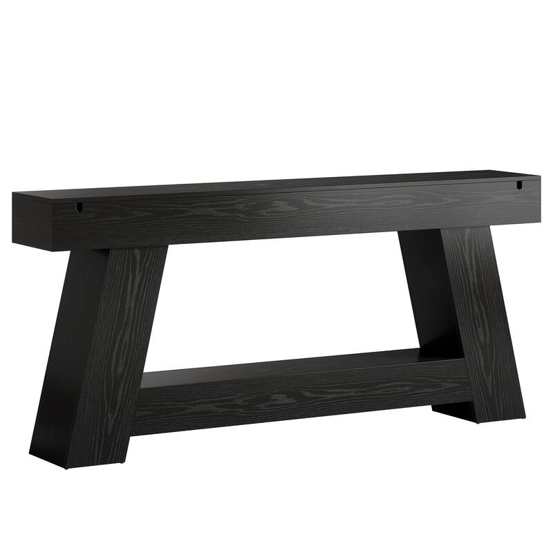 70.9-Inch Farmhouse Console Table, Wooden Sofa Table for Living Room