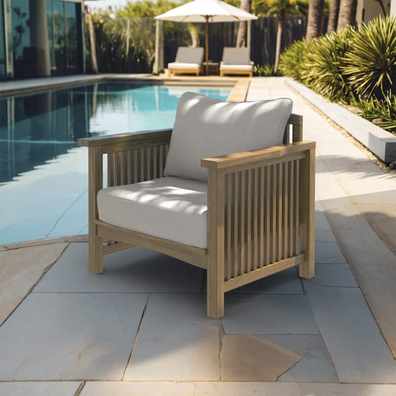 California Umbrella Outdoor Deep Seat Cushion Set, 24" x 48", 5.5" Thick Seat, Solstice Olefin Fabric