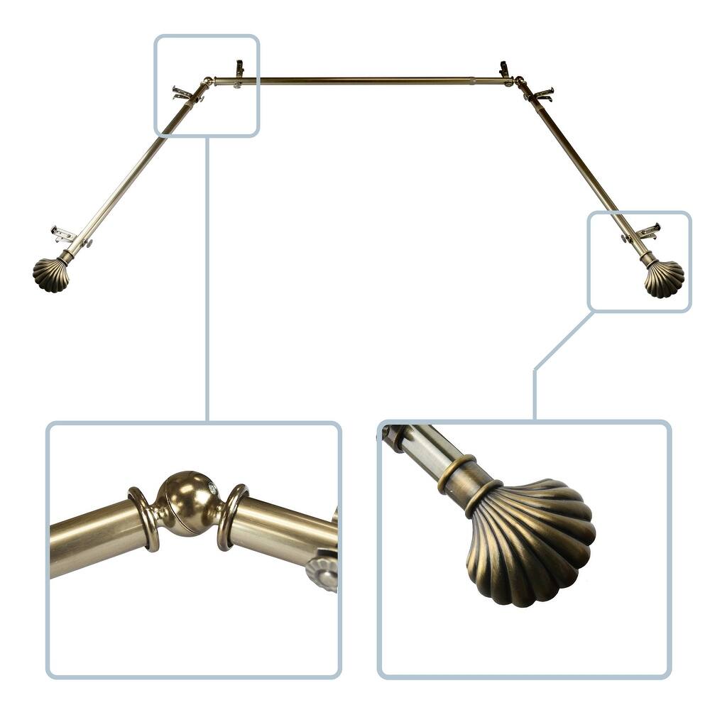 InStyleDesign Husk 13/16" Bay curtain rod 20"-36", 38"-72"