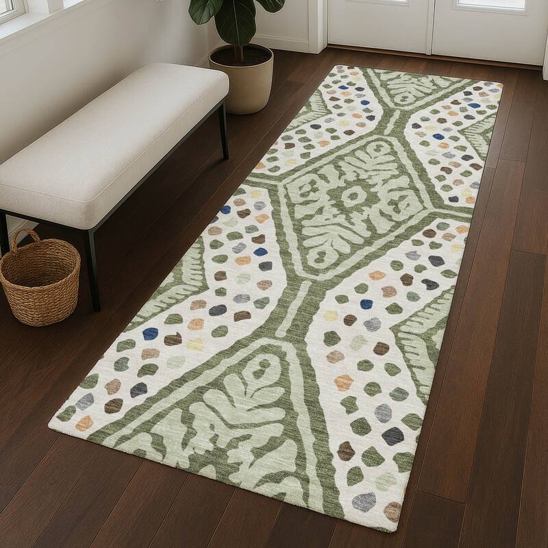 Machine Washable Indoor/ Outdoor Global Nipsey Chantille Rug