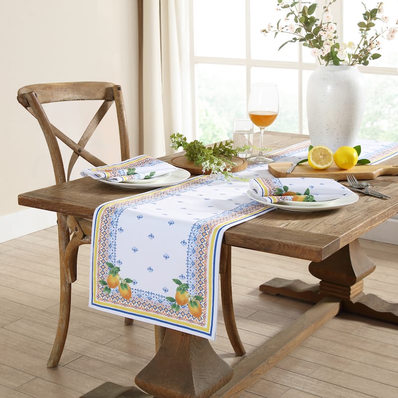 Capri Lemon Table Runner - 13x70 - 13x70