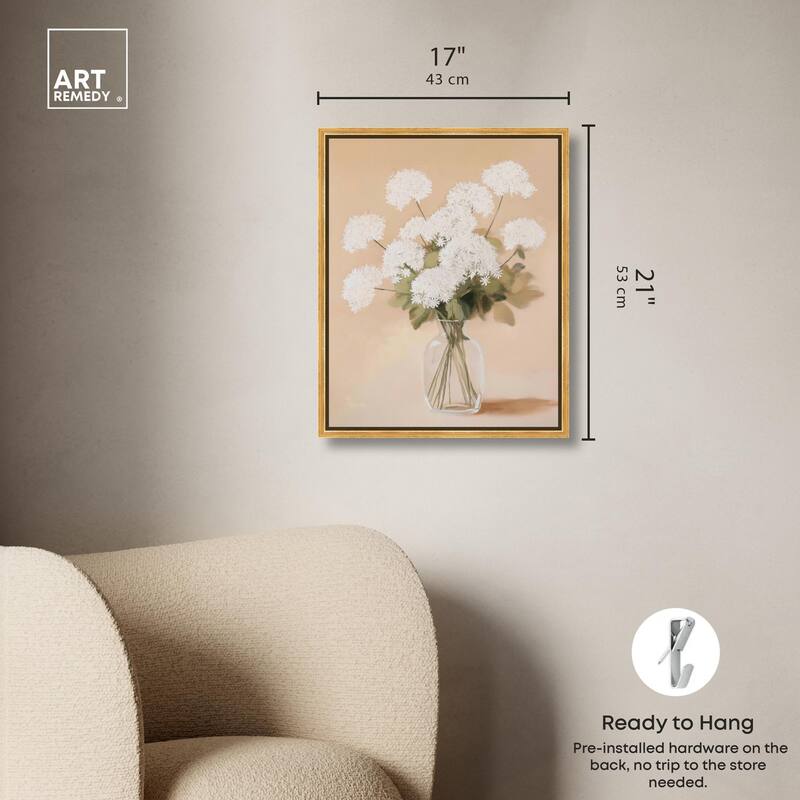 Lace in a Vase I Canvas by Art Remedy