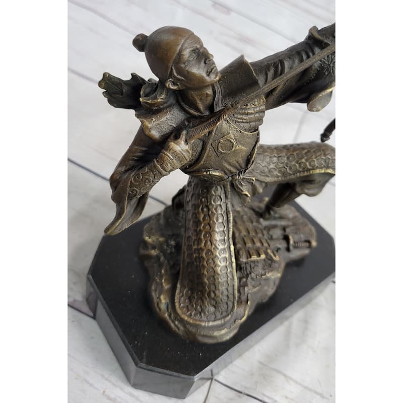 Bronze Samurai Archer Warrior Signed Original Statue Sculpture Collectible Kamiko 9 Inches X 6 Inches
