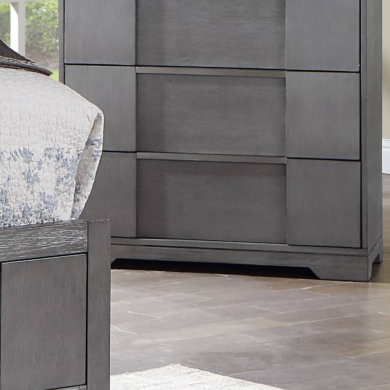 Furniture of America Tona Contemporary Grey Wood 5-Drawer Tall Dresser