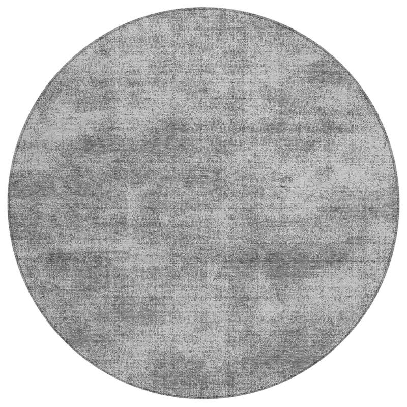 Machine Washable Indoor/ Outdoor Simple Solid Chantille Rug