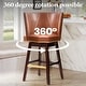 preview thumbnail 4 of 52, Pellebant 30.6'' H Solid Wood Swivel Bar Stool with Back