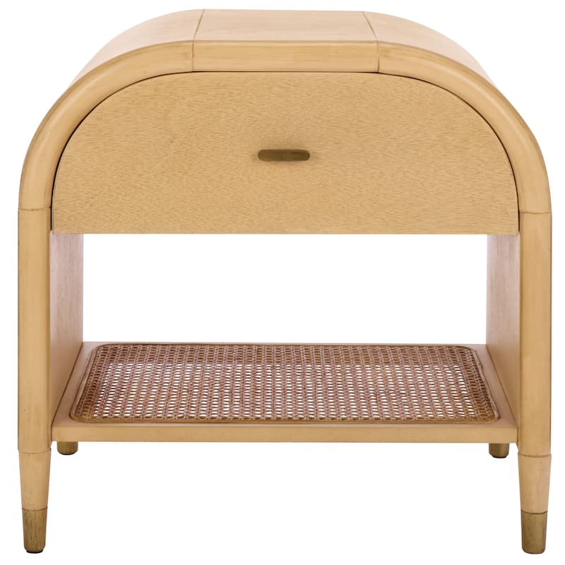 SAFAVIEH Home Mahan 1 Shelf 1-Drawer Nighstand. - Natural.