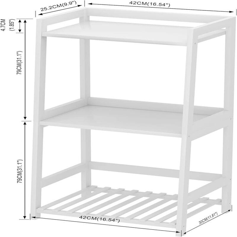 3 Tier Ladder Shelf - 11.8"D x 16.5"W x 31"H