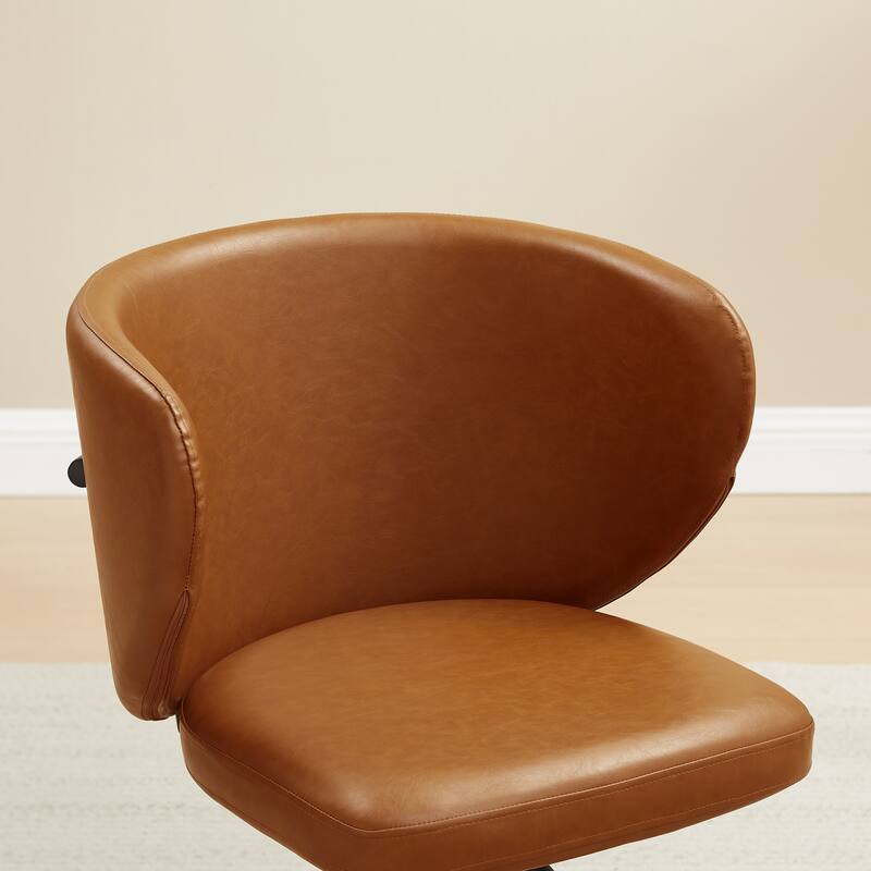 Art Leon Swivel Upholstered Dining Chair with Metal Base