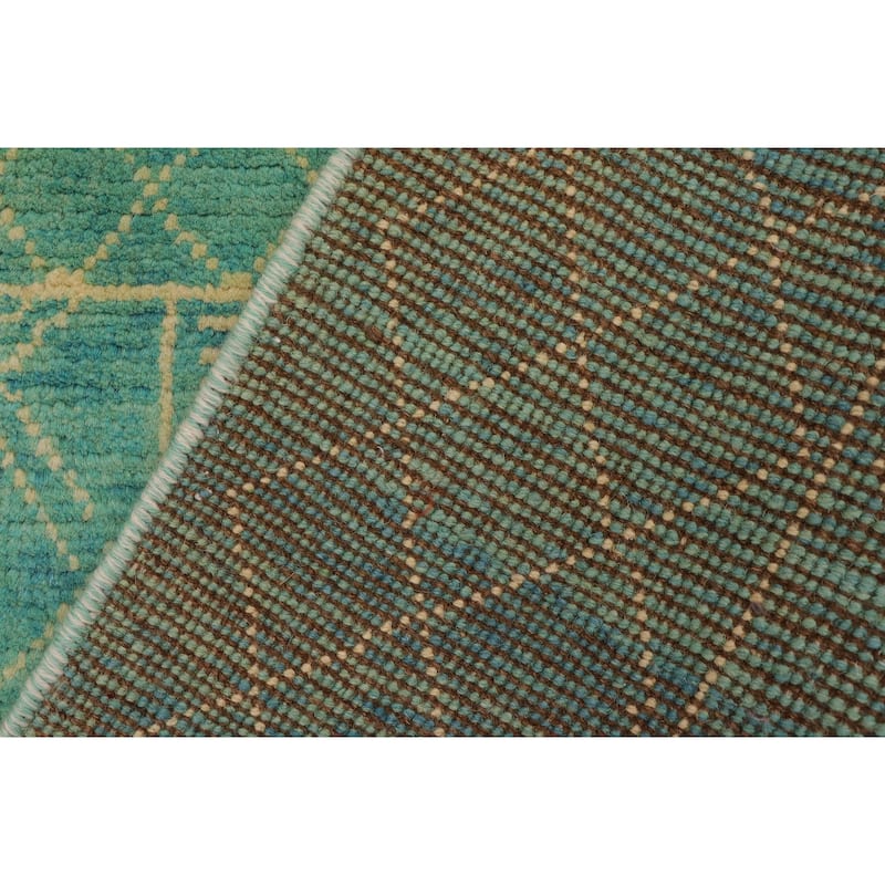 Modern Balochi Castaneda Blue/Beige Hand Knotted Wool Rug - 3'3'' x 5'0''