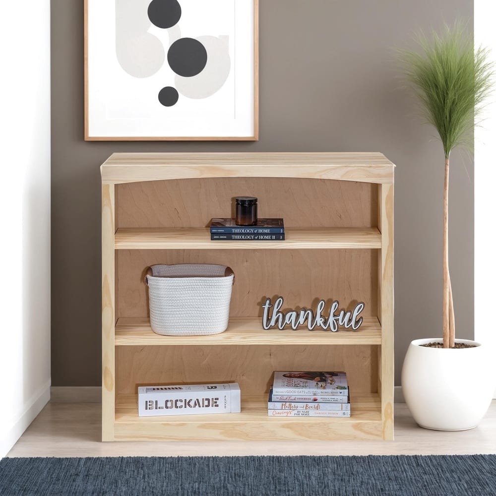 Arch+Haven Solid Wood Bookcase 36 x 36