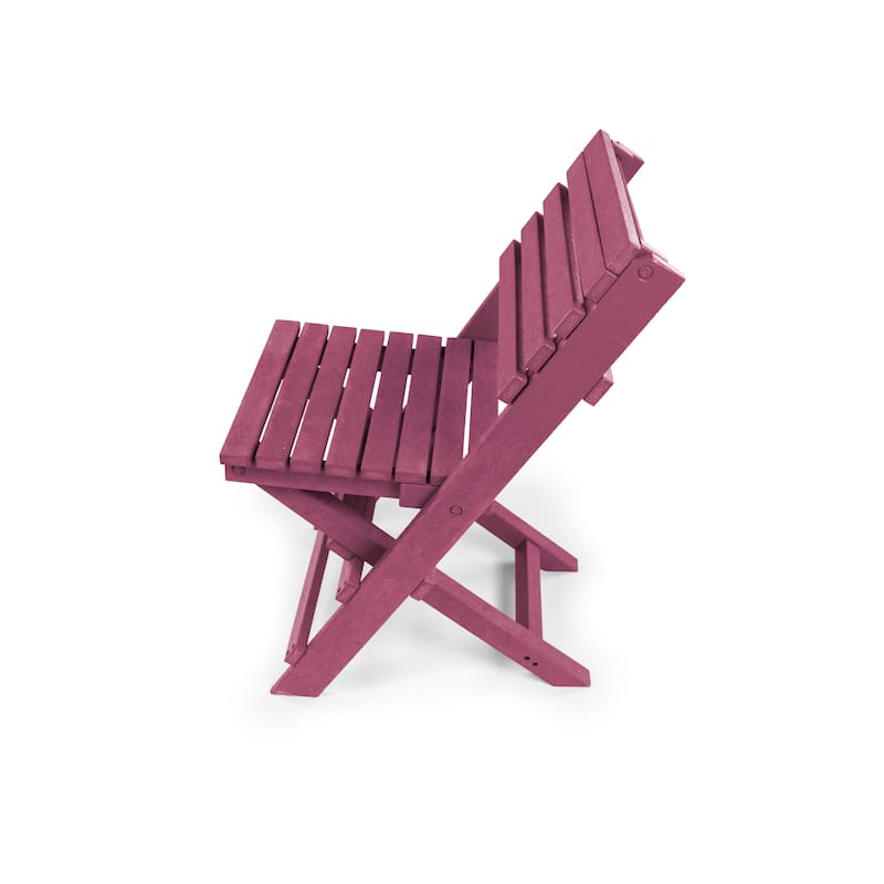Las Cabos Fully Assembled All-Weather Recycled HDPE Outdoor Folding Bistro Chair