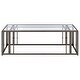 preview thumbnail 7 of 24, Adri Rectangular Glass Top Metal Frame Coffee Table