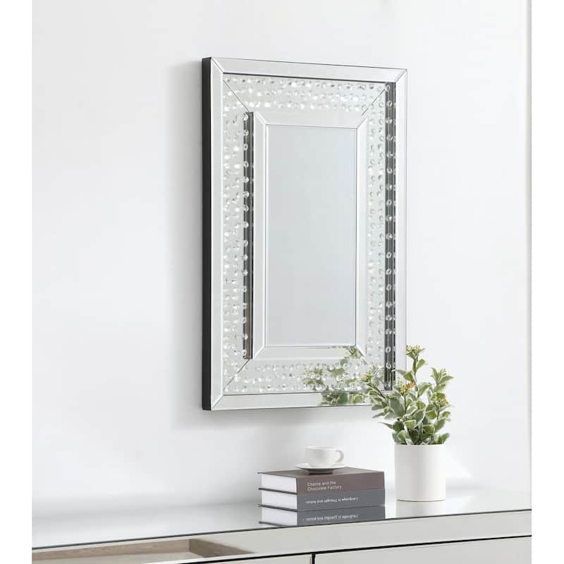Samara Crystal Rectangle Mirror - Clear
